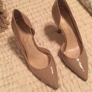 Jessica Simpson patent pumps